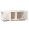 vidaXL Table basse Blanc 110x50x40 cm Bois massif de pin
