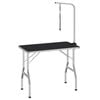 vidaXL Table de toilettage r&eacute;glable pour chiens avec 1 boucle