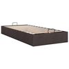 vidaXL Cadre de lit ottoman sans matelas marron fonc&eacute; 90x190 cm tissu