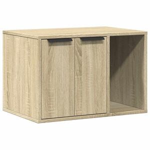 vidaXL Meuble de bac &agrave; liti&egrave;re pour chat ch&ecirc;ne sonoma bois ing&eacute;nierie