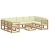 vidaXL Ensemble de canap&eacute;s d'ext&eacute;rieur 10 pcs Blanc et cr&egrave;me