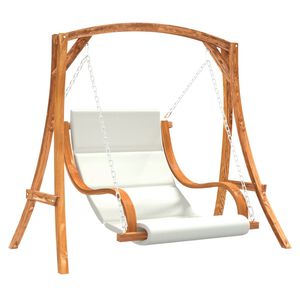 vidaXL Chaise balan&ccedil;oire avec coussin bois d'&eacute;pic&eacute;a avec finition teck