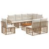 vidaXL Ensemble de canap&eacute;s d'ext&eacute;rieur 9 pc 8 place