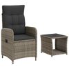 vidaXL Ensemble de salon de jardin 2 pc Gris et Gris fonc&eacute;