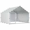 vidaXL Poulailler avec toit Argent&eacute; 200 x 200 x 150 cm Acier galvanis&eacute;
