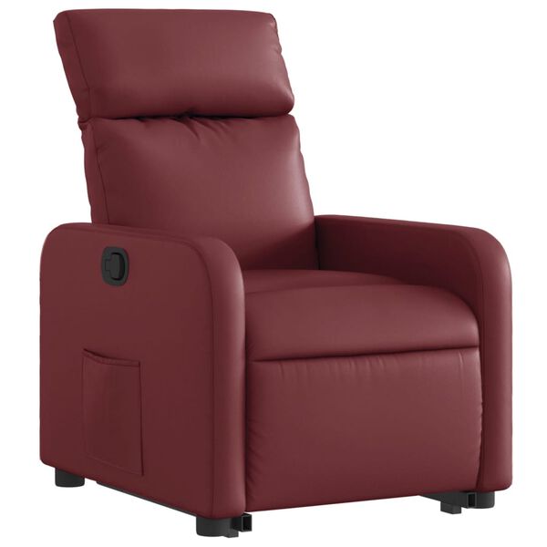 vidaXL Fauteuil inclinable Rouge bordeaux Similicuir