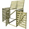 vidaXL Abri pour poubelle double 240 L Bois impr&eacute;gn&eacute;