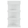 vidaXL Table de bar étagère de rangement Blanc brillant 100x50x101,5cm