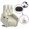vidaXL Fauteuil inclinable &eacute;lectrique cr&egrave;me similicuir