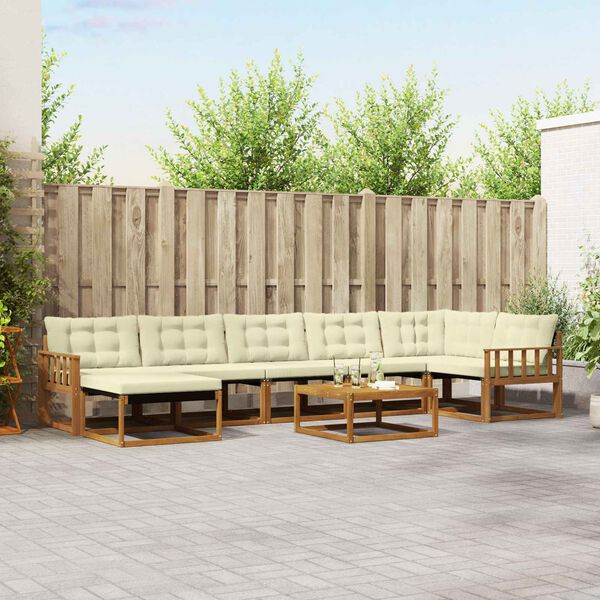 vidaXL Ensemble de canap&eacute;s d'ext&eacute;rieur 22 pcs Naturel et Cr&egrave;me