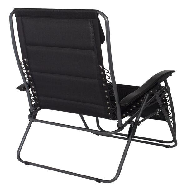 Eurotrail Chaise inclinable d'ext&eacute;rieur Tarente 3-D mesh Noir