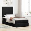 vidaXL Lit ottoman avec matelas noir 100x200 cm tissu