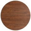 vidaXL Dessus de table rond Marron foncé Ø90x1,5cm Chêne massif traité