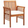 vidaXL Chaises &agrave; manger de jardin et coussins lot de 2 acacia massif