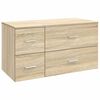 vidaXL Ensemble de mobilier de salle de bain 2 pc Ch&ecirc;ne Sonoma