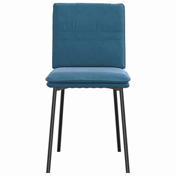 vidaXL Chaises à manger lot de 2 Bleu Velours
