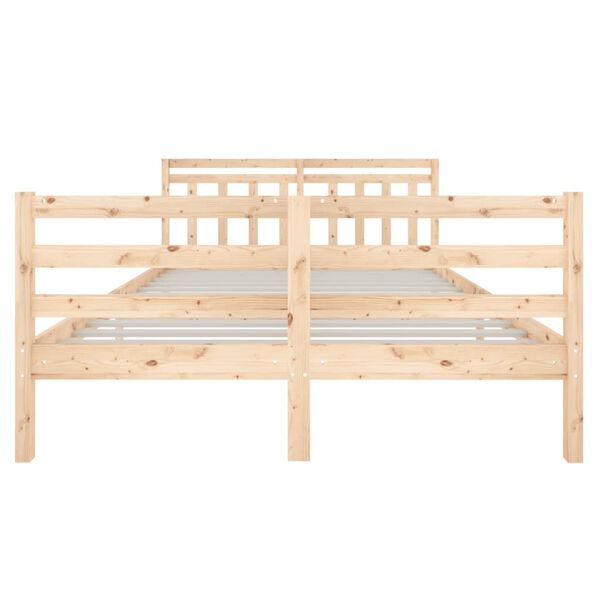 vidaXL Cadre de lit sans matelas bois massif