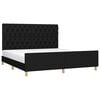 vidaXL Cadre de lit sans matelas noir 160x200 cm tissu