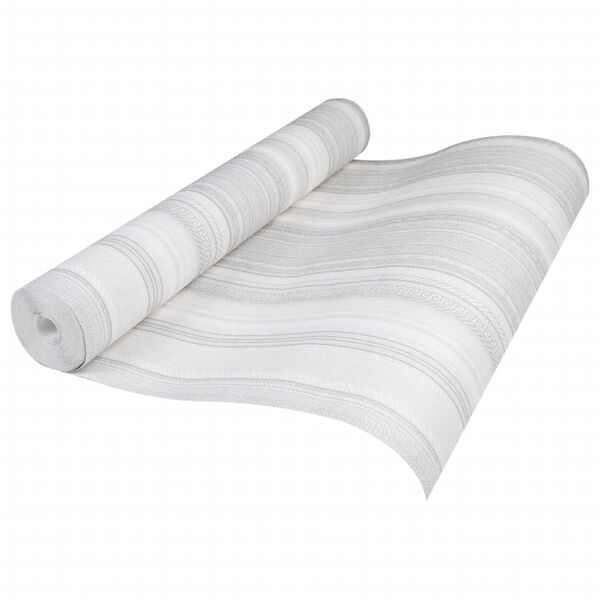 vidaXL Papier peint 3D motif de rayures gris 10x0,53 m non tiss&eacute;