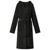 vidaXL Peignoir avec capuche Noir xxl Flanelle