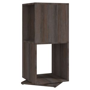 vidaXL Armoire rotative Gris ch&ecirc;ne 34,5x34,5x75,5 cm bois d'ing&eacute;nierie