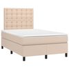vidaXL Sommier &agrave; lattes de lit matelas cappuccino 120x190cm similicuir