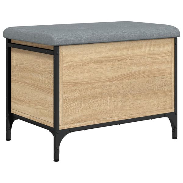 vidaXL Banc de rangement ch&ecirc;ne sonoma 62x42x45 cm bois d'ing&eacute;nierie