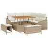 vidaXL Ensemble de canap&eacute; de jardin avec coussin 8 pcs Beige et cr&egrave;me