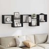 vidaXL Étagère cube murale 5 compartiments noir bois d'ingénierie