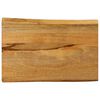 vidaXL Dessus de table 50x40x2,5 cm bord vivant bois massif manguier