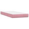 vidaXL Sommier &agrave; lattes de lit avec matelas et LED rose 80x220 cm velours