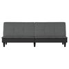 vidaXL Canapé-lit gris foncé tissu