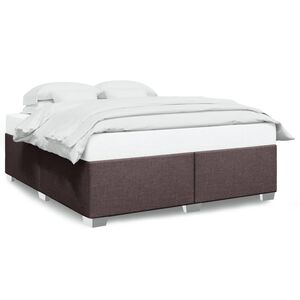 vidaXL Cadre de lit sans matelas marron fonc&eacute; 180x200 cm tissu