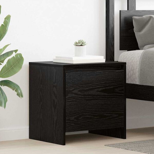 vidaXL Cabinet de chevet Ch&ecirc;ne noir 45 x 34 x 44,5 cm