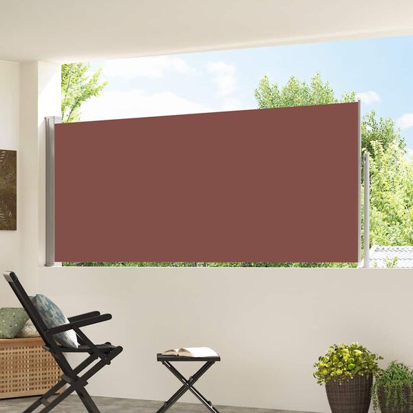 vidaXL Auvent lat&eacute;ral r&eacute;tractable 120 x 300 cm Marron
