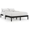 vidaXL Cadre de lit sans matelas noir bois massif 120x200 cm