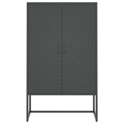 vidaXL Buffet haut Anthracite 80x35x135 cm Acier