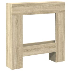 VidaXL Cadre de chemin&eacute;e ch&ecirc;ne sonoma 81x18x82 cm bois d'ing&eacute;nierie