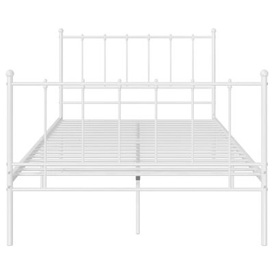 vidaXL Cadre de lit sans matelas blanc métal 120x200 cm