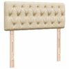 vidaXL Cadre de lit ottoman avec matelas crème 120x200cm tissu