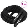 vidaXL Corde de combat noire 9 m 6,8 kg Polyester