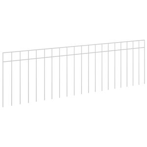vidaXL Panneau de cl&ocirc;ture de jardin 12 pc 100 x 30 cm Acier galvanis&eacute;