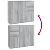 vidaXL Buffet Sonoma gris 91x29,5x75 cm Bois d'ingénierie