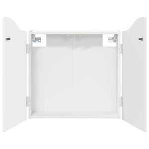 vidaXL Cabinet pour cible Blanc 56 x 12 x 63 cm Bois d'ing&eacute;nierie