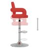 vidaXL Tabouret de bar Rouge Similicuir