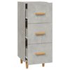 vidaXL Buffet Gris béton 34,5x34x90 cm Bois d'ingénierie