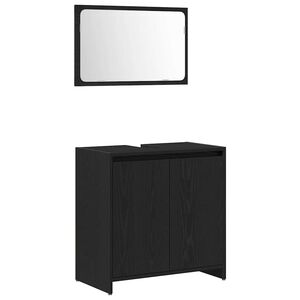 vidaXL Cabinet de salle de bain Ch&ecirc;ne noir 60 x 33 x 60 cm
