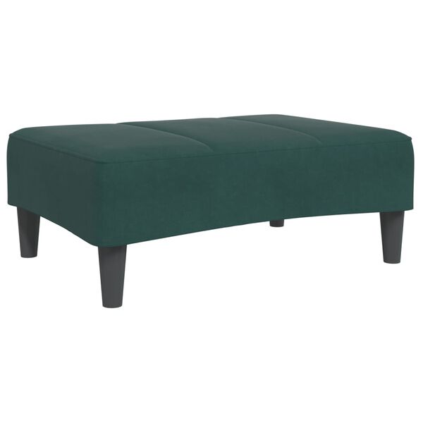 vidaXL Repose-pied vert fonc&eacute; 77x55x31 cm velours