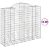 vidaXL Paniers &agrave; gabions arqu&eacute;s 30 pcs 200x50x160/180 cm Fer galvanis&eacute;