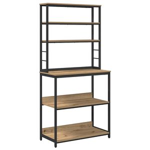 vidaXL &Eacute;tag&egrave;re de cuisine Ch&ecirc;ne artisanal 80 x 40 x 168 cm